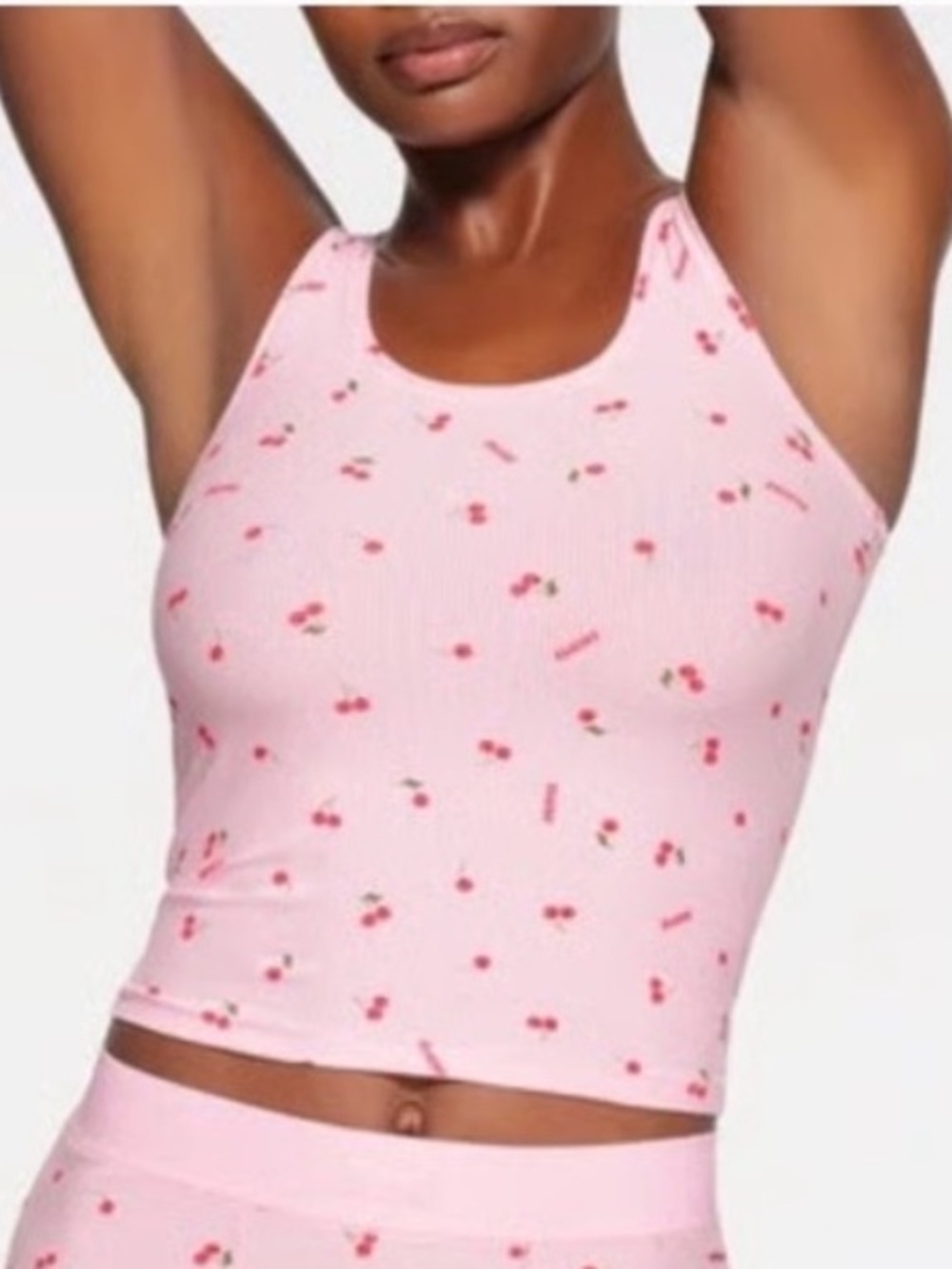SKIMS SOFT LOUNGE TANK LIMITED EDITION: CHERRY BLOSSOM PRINT SMALL